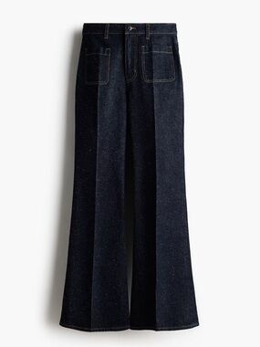 Bootcut Dark Indigo Denim High Jeans - Women's
